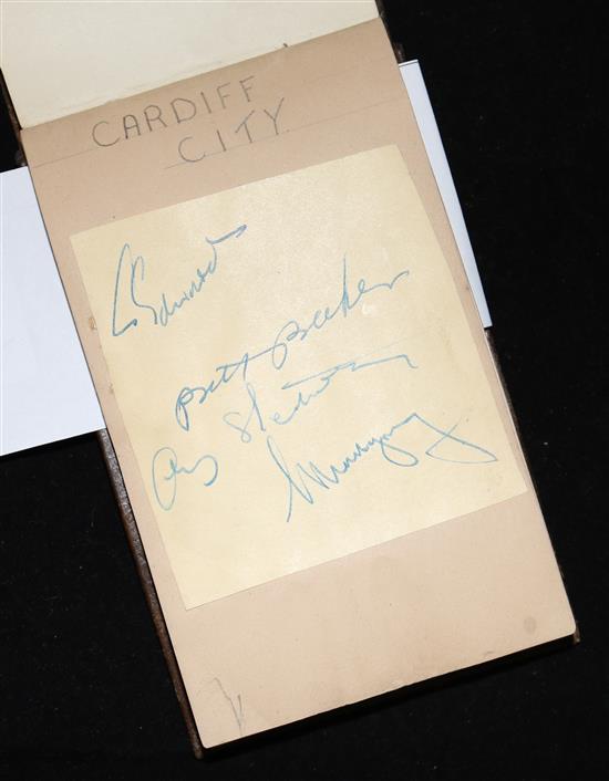 A small autograph album, including cricketers,